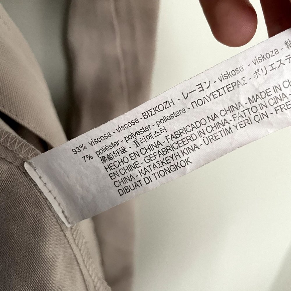 Zara Basic tan cream jacket button down pockets e… - image 6